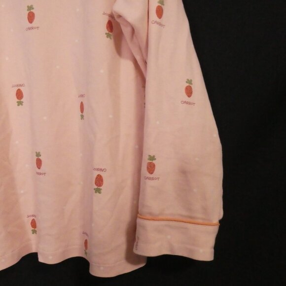 Unbranded | medium | Charming Carrot Pattern Long Sleeve Pajama Top W/ Pocket - Picture 14 of 14